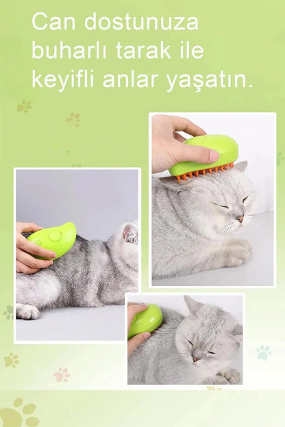 ®Blitzen Buharlı Tüy Açıcı ve Bakım Tarağı, Kediler İçin Özel Tüy Yumuşatma ve Temizlik Tarağı